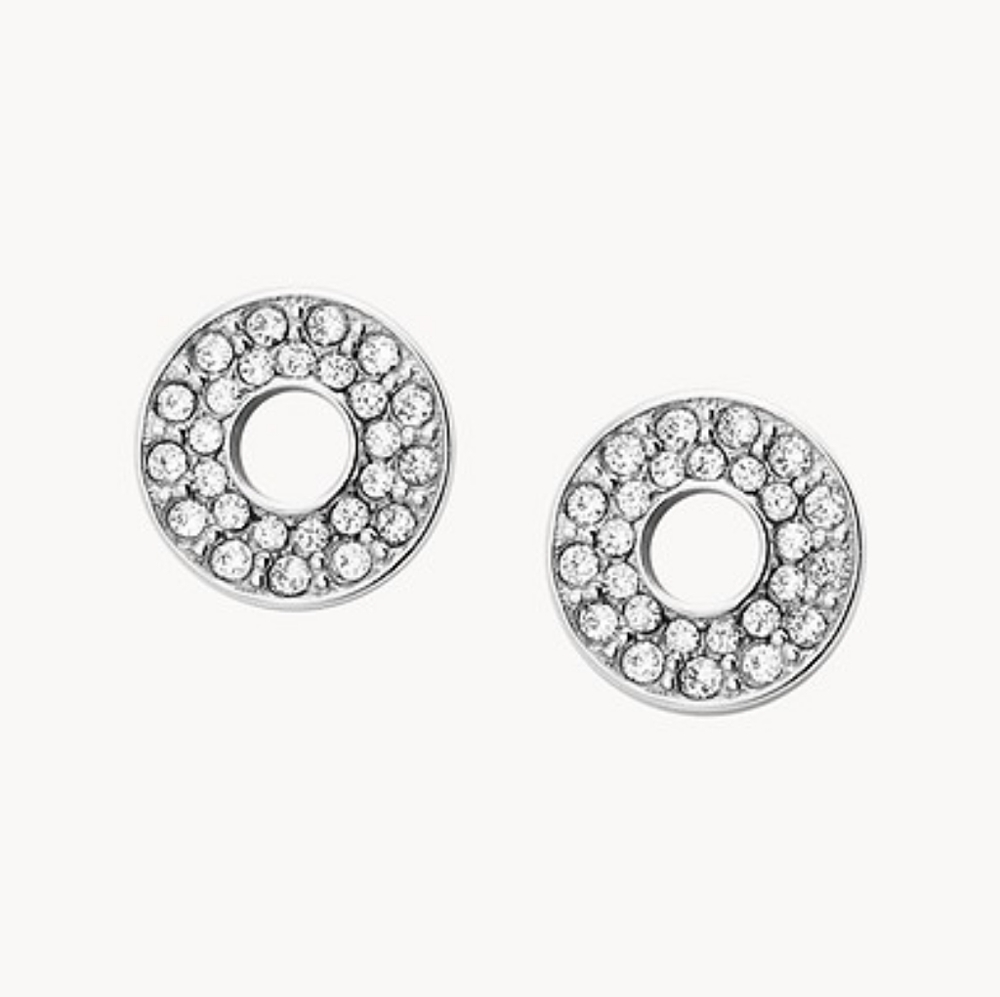 🌼 NWT Fossil silver tone stainless steel earrings